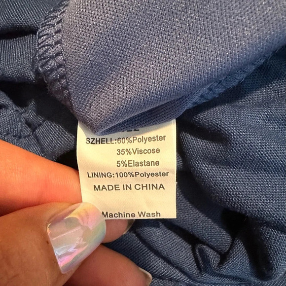 Sleeveless Ruched Bodycon Dress Blue Casual Party Cocktail Club Midi - Picture 6 of 6